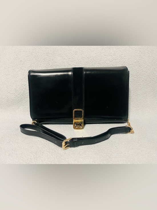Gucci Handbags - Gucci Vintage Interlocking GG Black Clutch/Crossbody Bag